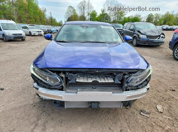 1HGCV2F33JA008411 2018 HONDA ACCORD Blue წინა ხედი
