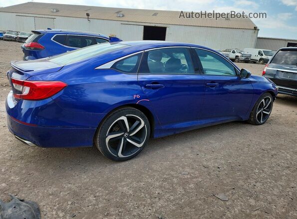 1HGCV2F33JA008411 2018 HONDA ACCORD Blue უკანა მარჯვენა