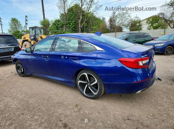 1HGCV2F33JA008411 2018 HONDA ACCORD Blue უკანა მარცხენა