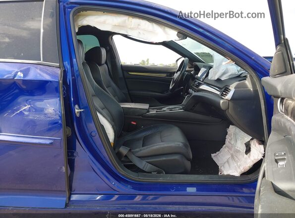 1HGCV2F33JA019926 2018 HONDA ACCORD Blue Vista interior delantera