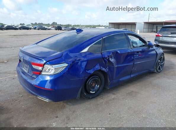 1HGCV2F33JA019926 2018 HONDA ACCORD Blue Trasero derecho