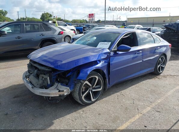 1HGCV2F33JA019926 2018 HONDA ACCORD Blue Vista tres cuartos delantera izquierda
