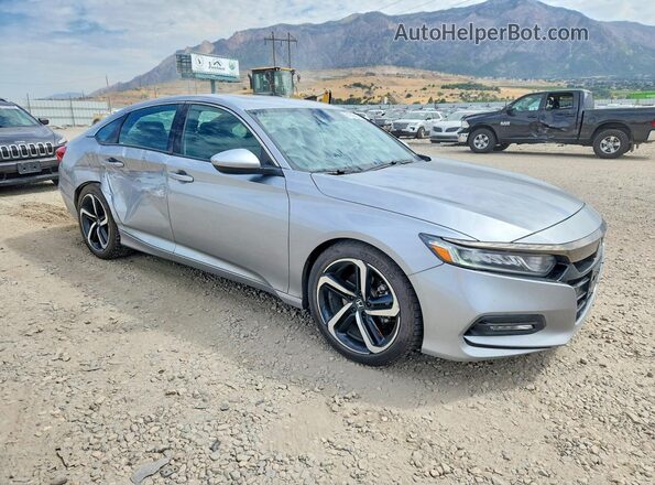 1HGCV2F33KA021869 2019 HONDA ACCORD Silver Delantero derecho
