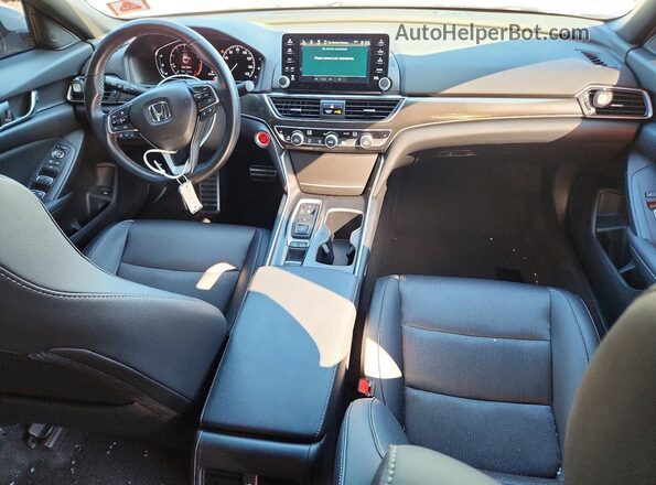 1HGCV2F33KA030099 2019 HONDA ACCORD White წინა პანელის ხედი