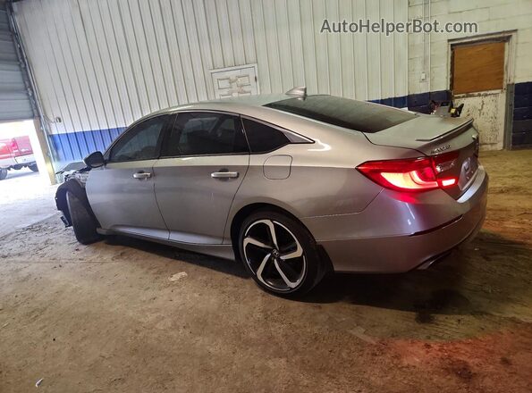 1HGCV2F33KA035092 2019 HONDA ACCORD Gray Rear left