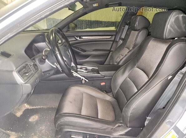 1HGCV2F33KA035092 2019 HONDA ACCORD Gray Front interior view