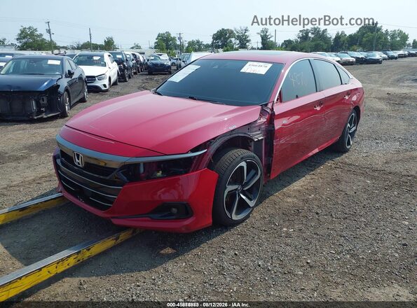 1HGCV2F33NA007006 2022 HONDA ACCORD Красный Передняя левая четверть