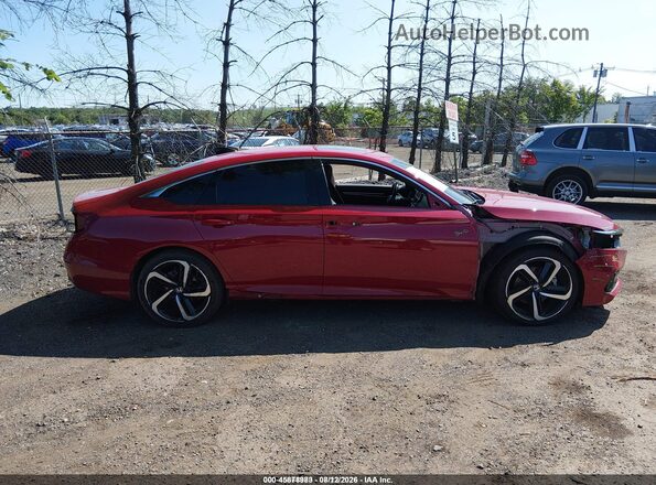 1HGCV2F33NA007006 2022 HONDA ACCORD Красный Вид задней части салона