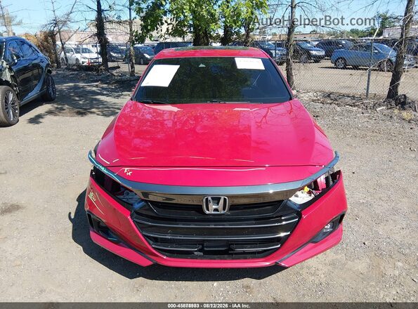 1HGCV2F33NA007006 2022 HONDA ACCORD Красный Вид щитка приборов