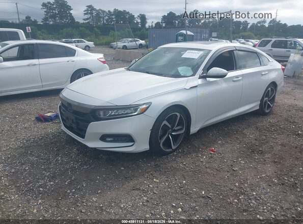 1HGCV2F34JA025718 2018 HONDA ACCORD White Vista tres cuartos delantera izquierda