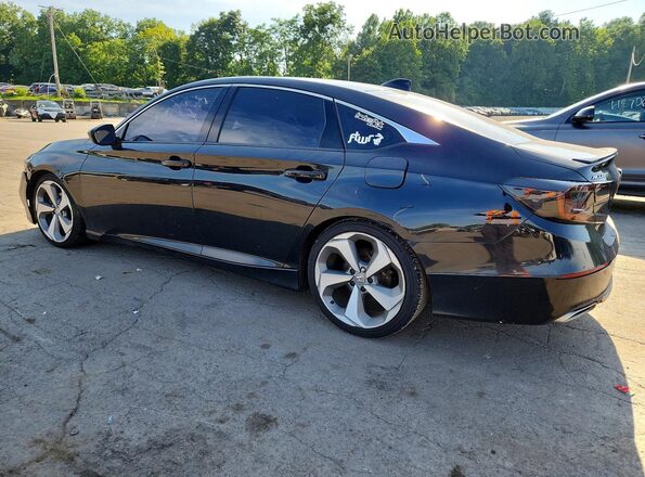 1HGCV2F34JA047282 2018 HONDA ACCORD Black Задня ліва чверть