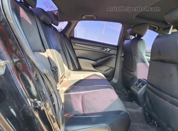1HGCV2F34JA047282 2018 HONDA ACCORD Black Вид задніх сидінь
