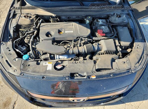 1HGCV2F34JA047282 2018 HONDA ACCORD Black Вид задньої частини салону