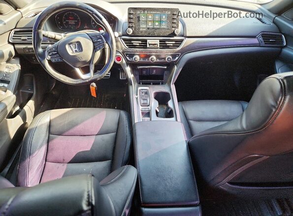 1HGCV2F34JA047282 2018 HONDA ACCORD Black Вид панелі приладів