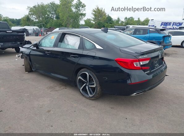 1HGCV2F34JA051672 2018 HONDA ACCORD Black Задня ліва чверть