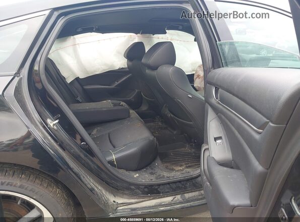 1HGCV2F34JA051672 2018 HONDA ACCORD Black Вид наклейки з VIN-кодом