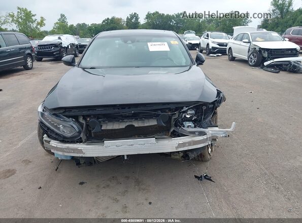 1HGCV2F34JA051672 2018 HONDA ACCORD Black Вид спереду