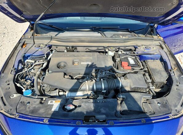 1HGCV2F34KA019242 2019 HONDA ACCORD Синий Вид задней части салона