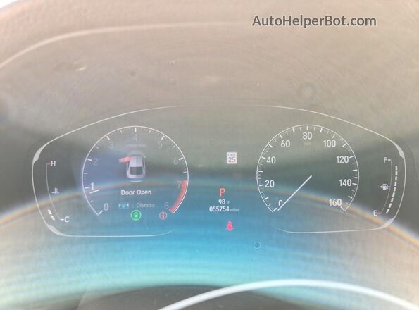 1HGCV2F34KA019242 2019 HONDA ACCORD Синий Вид щитка приборов