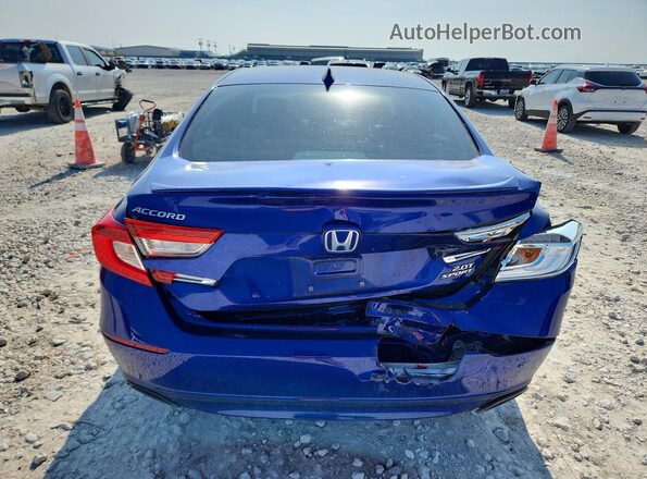 1HGCV2F34KA019242 2019 HONDA ACCORD Синий Вид сзади