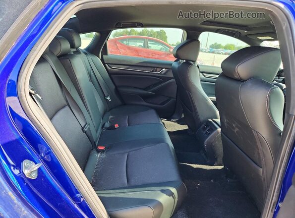 1HGCV2F34KA019242 2019 HONDA ACCORD Синий Вид задних сидений