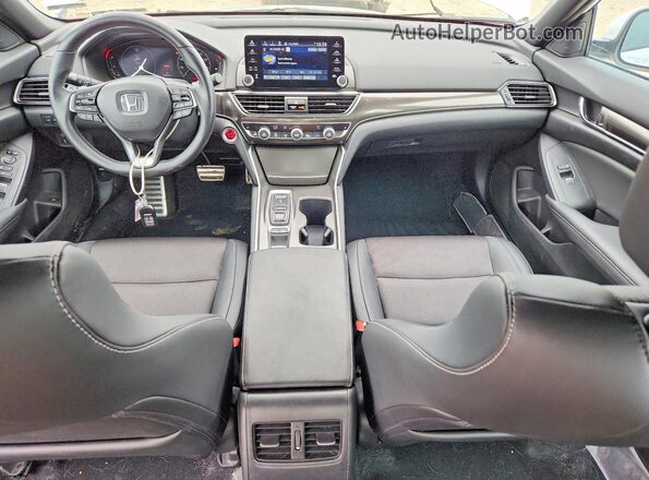 1HGCV2F34KA023632 2019 HONDA ACCORD White Dashboard view