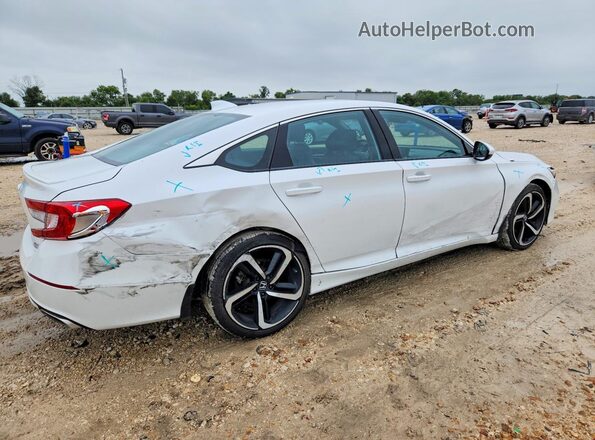 1HGCV2F34KA023632 2019 HONDA ACCORD White Rear right