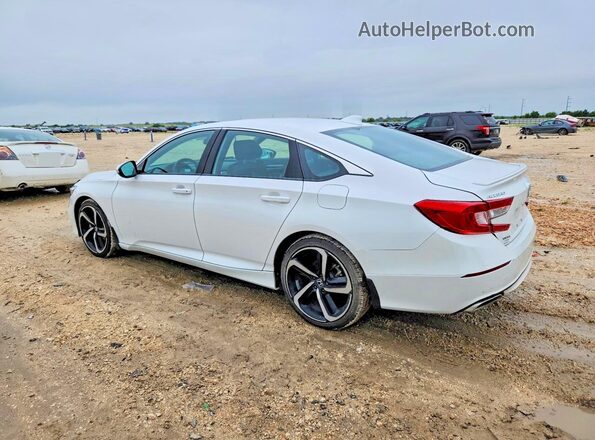 1HGCV2F34KA023632 2019 HONDA ACCORD White Rear left
