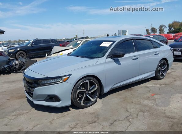 1HGCV2F34NA001800 2022 HONDA ACCORD Light Blue Vista tres cuartos delantera izquierda