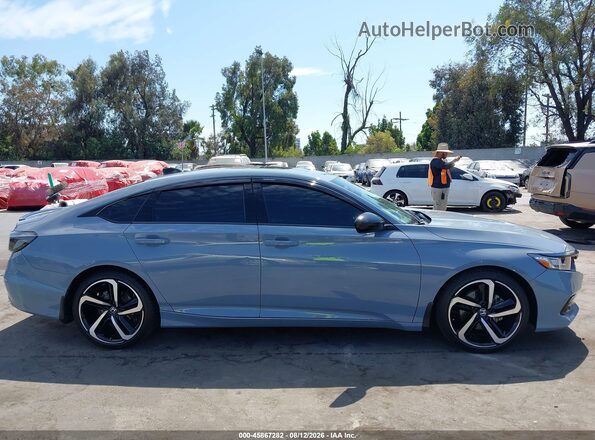 1HGCV2F34NA001800 2022 HONDA ACCORD Light Blue Vista interior trasera