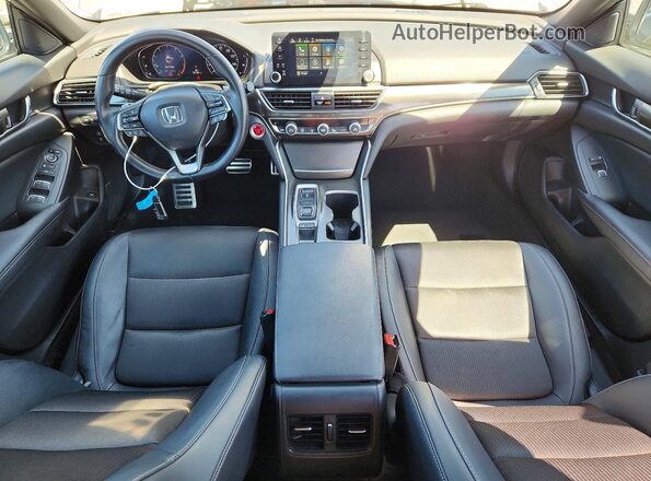 1HGCV2F35KA001672 2019 HONDA ACCORD Silver Widok deski rozdzielczej