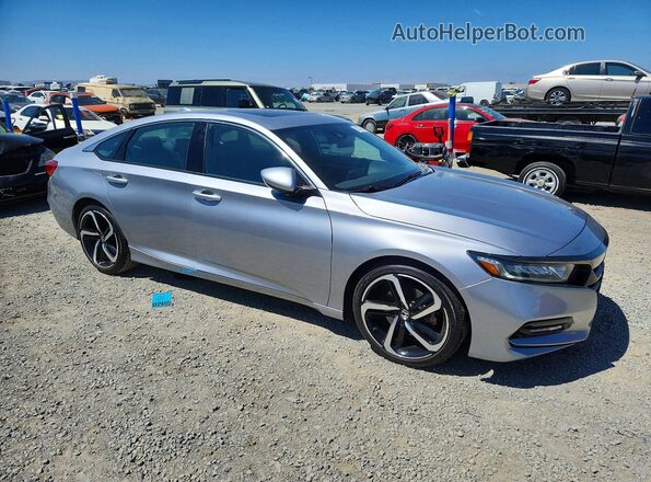 1HGCV2F35KA001672 2019 HONDA ACCORD Silver Przód prawy