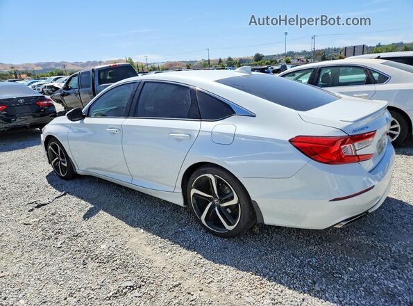 1HGCV2F35KA003809 2019 HONDA ACCORD White Հետևի ձախ
