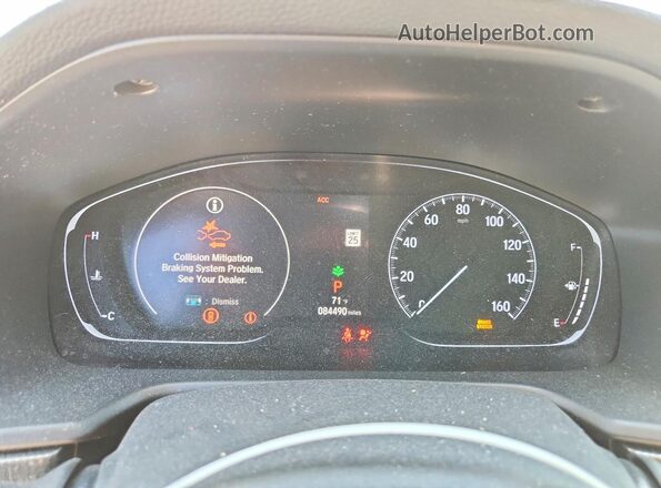1HGCV2F35KA003809 2019 HONDA ACCORD White Սարքավորումների վահանակի տեսք