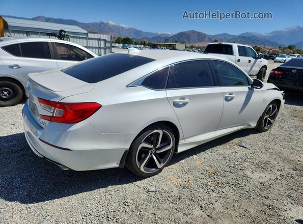 1HGCV2F35KA003809 2019 HONDA ACCORD White Հետևի աջ