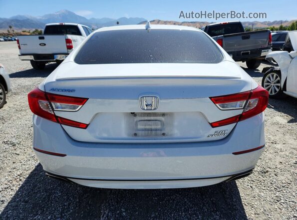 1HGCV2F35KA003809 2019 HONDA ACCORD White Հետևի տեսք