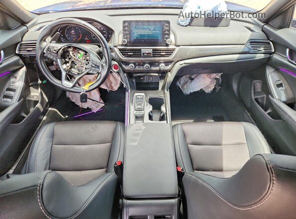 1HGCV2F35LA007747 2020 HONDA ACCORD Blue წინა პანელის ხედი