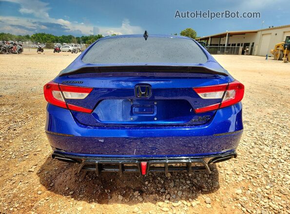 1HGCV2F35LA007747 2020 HONDA ACCORD Blue უკანა ხედი