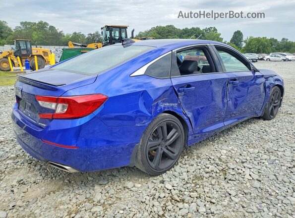 1HGCV2F35MA000461 2021 HONDA ACCORD Blue Trasero derecho