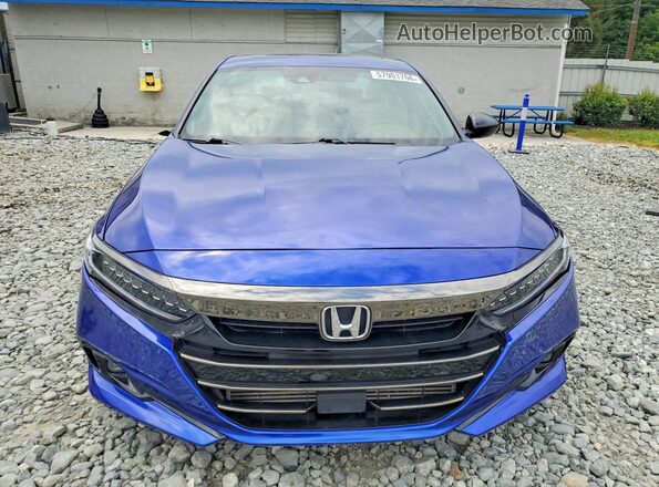 1HGCV2F35MA000461 2021 HONDA ACCORD Blue Vista frontal