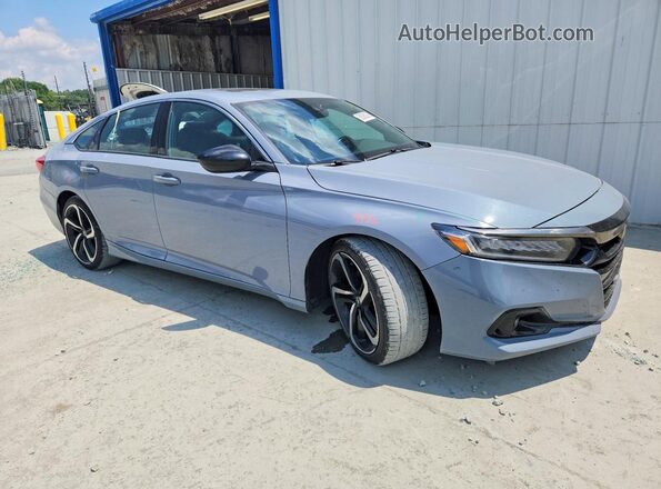 1HGCV2F35MA010357 2021 HONDA ACCORD Blue Przód prawy
