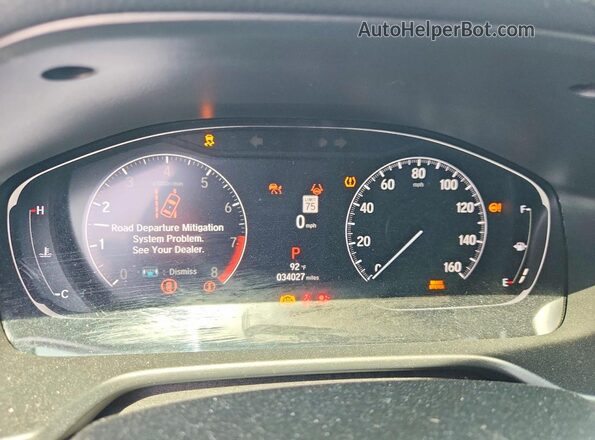 1HGCV2F35NA023644 2022 HONDA ACCORD Gray Widok zestawu wskaźników