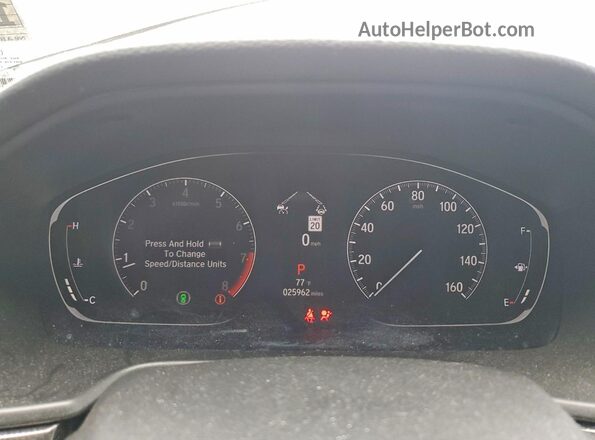 1HGCV2F35NA024616 2022 HONDA ACCORD Black Вид щитка приладів