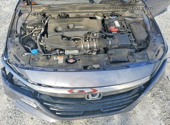 1HGCV2F36JA048854 2018 HONDA ACCORD Gray უკანა სალონის ხედი