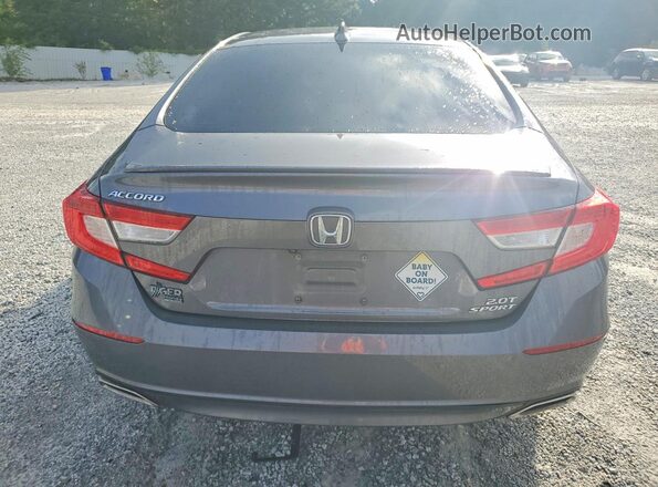 1HGCV2F36JA048854 2018 HONDA ACCORD Gray უკანა ხედი