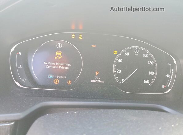 1HGCV2F36JA048854 2018 HONDA ACCORD Gray ხელსაწყოთა პანელის ხედი
