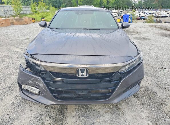 1HGCV2F36JA048854 2018 HONDA ACCORD Gray წინა ხედი