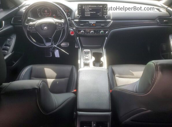 1HGCV2F36JA049390 2018 HONDA ACCORD Gray Widok deski rozdzielczej