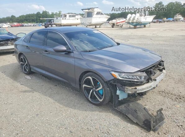 1HGCV2F36JA049390 2018 HONDA ACCORD Gray Przód prawy