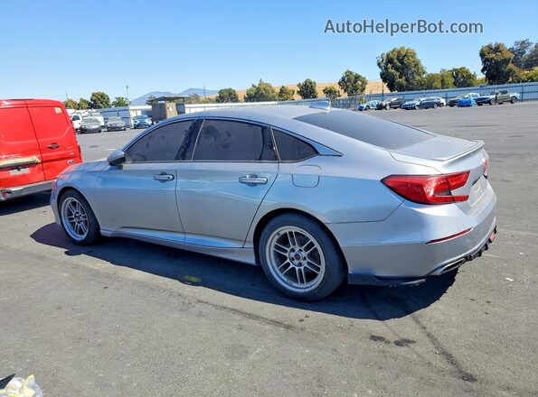 1HGCV2F36JA054556 2018 HONDA ACCORD Серебряный Задняя левая четверть